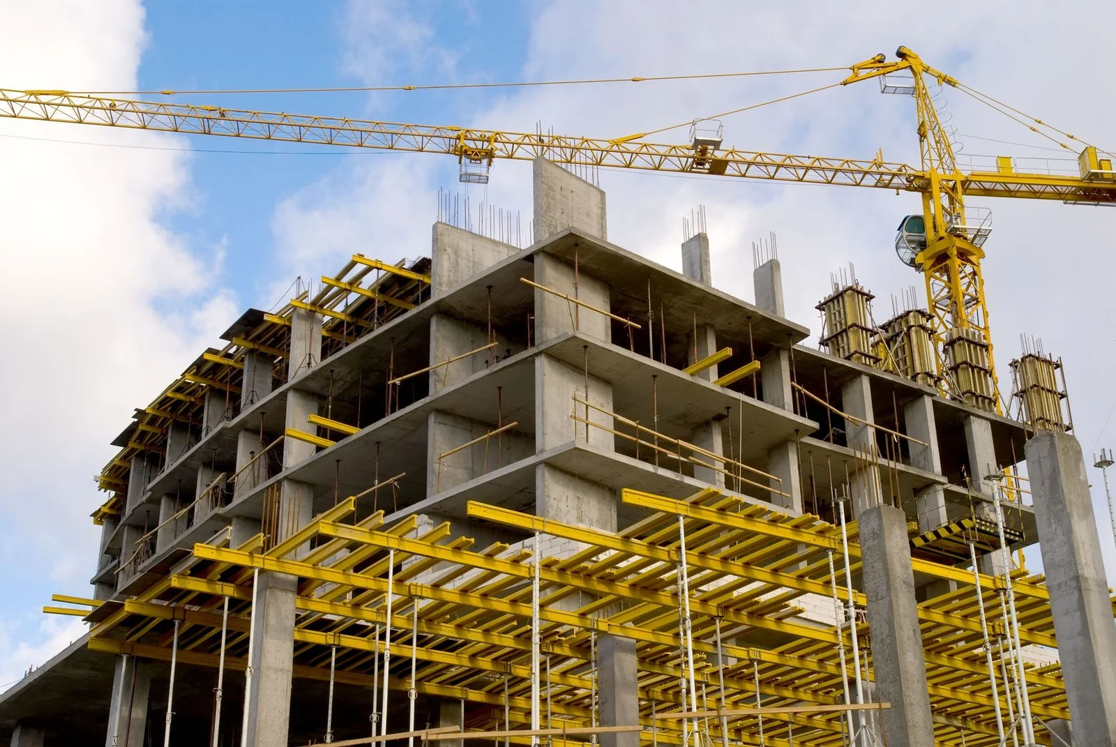 Construction site with crane